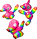 rainbow porygons by shinyexe